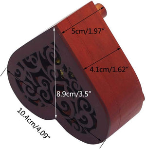 Music Box, Heart Shaped Vintage Hollow Out Wood Mechanism Wind Up Musical Box Gifts for Birthday Christmas Wedding Valentine's Day