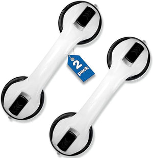 Shower Handle 2 Pack 12 inch for Bathroom Shower (Black)