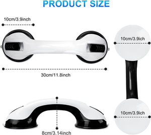 Shower Handle 2 Pack 12 inch for Bathroom Shower (Black)