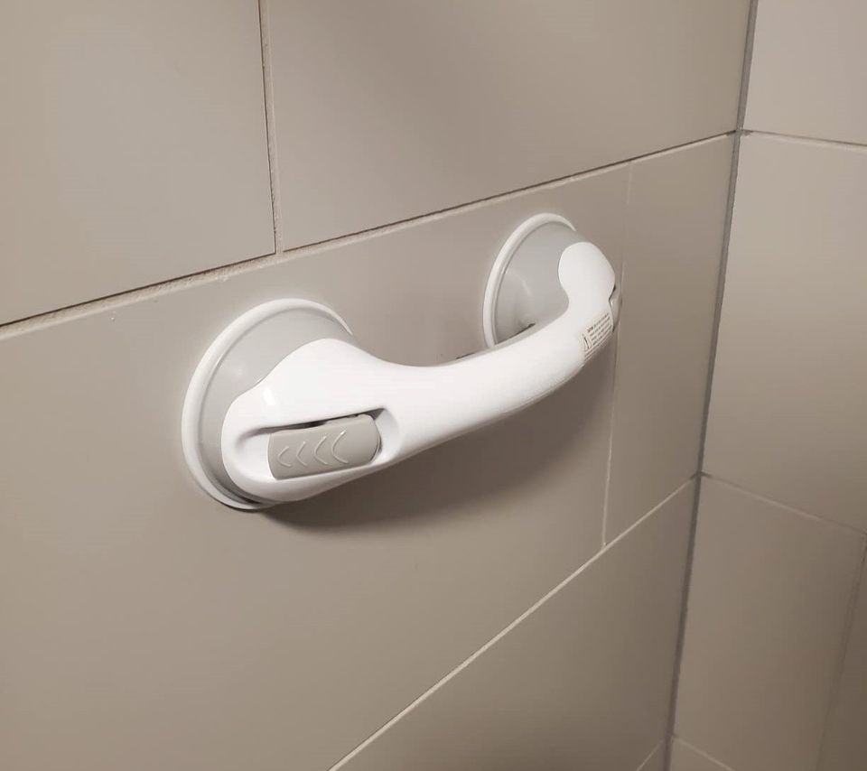 Shower Handle 2 Pack 12 inch for Bathroom Shower (Gray)