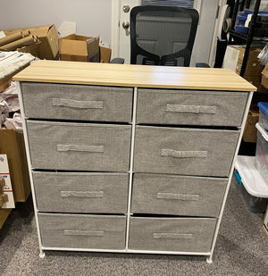 ❤️ 8Drawers Large Capacity Dresser for Living Room Light Grey ❤️