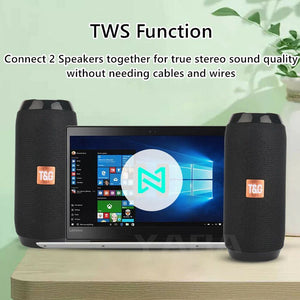 (Blue) Bluetooth Speaker Wireless Outdoor Stereo Bass