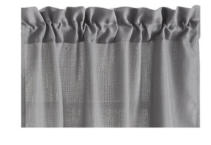 (Gray) Kitchen Window Curtain Tier & Valance, 3-PCS Set