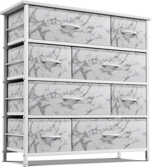 ❤️ 8 Drawers Storage Tower Unit for Entryway (Marble White) ❤️
