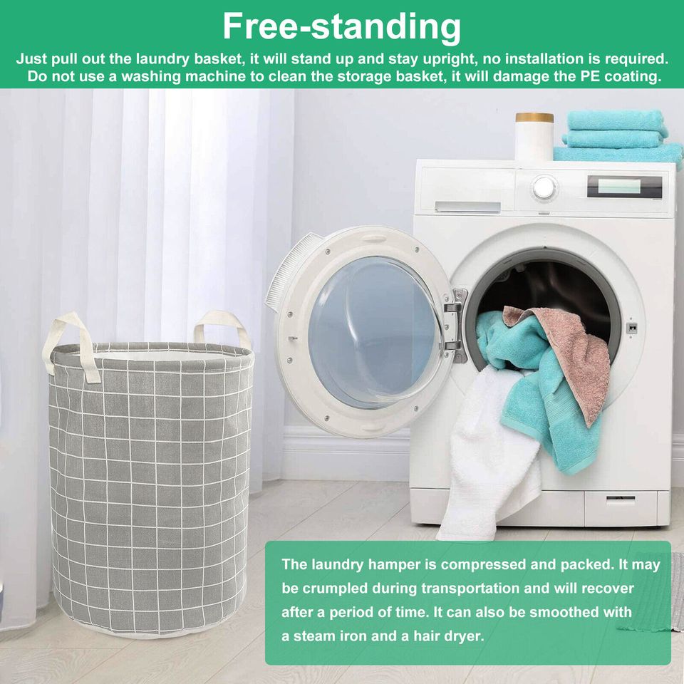 ❤️ (Gray) Large Foldable Storage Laundry Hamper ❤️
