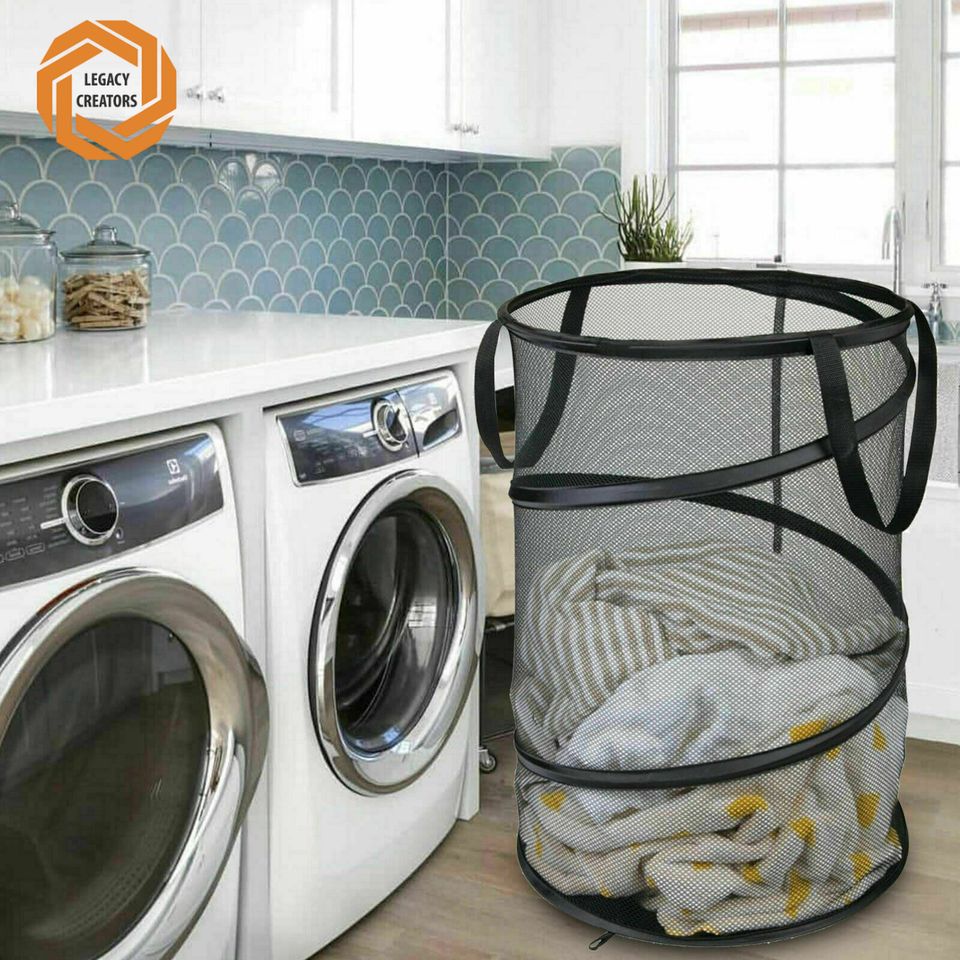 ❤️ Large Foldable Storage Laundry Hamper (Black) ❤️