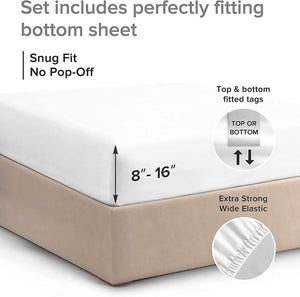 ❤️ Queen Single Fitted Deep Pocket Sheet (White) ❤️