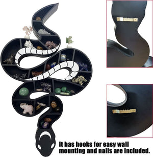 Snake Crystal Shelf Display for Stones Holder Wall Hanging Decor