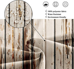 Rustic Wood Brown Farmhouse Door Pattern Shower Curtain