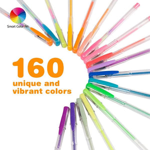 �320 Pack Gel Pens Set, Smart Color Art 160 Colors Gel Pen with 160 Refills