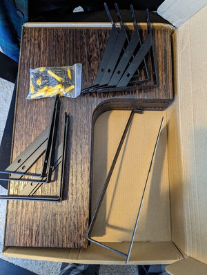 Set of 4 wall mounted floating shelves