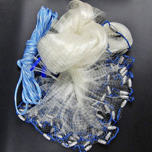 Fishing Cast Net Bait Easy Throw Hand Cast Strong Nylon Mesh USA (D: 6ft, Ht: 3ft)