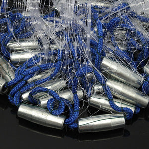 Fishing Cast Net Bait Easy Throw Hand Cast Strong Nylon Mesh USA (D: 6ft, Ht: 3ft)