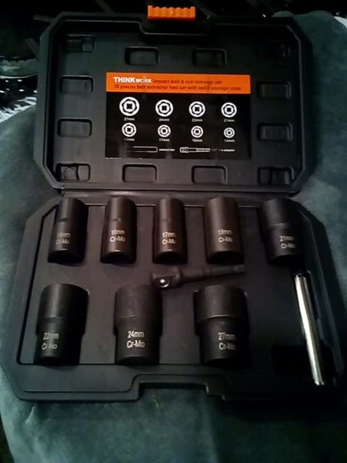 Twist Socket Set Lug Nut Remover Extractor Tool 5pc Metric Bolt and Lug Nut Extractor Socket Tools