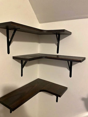 Set of 4 wall mounted floating shelves