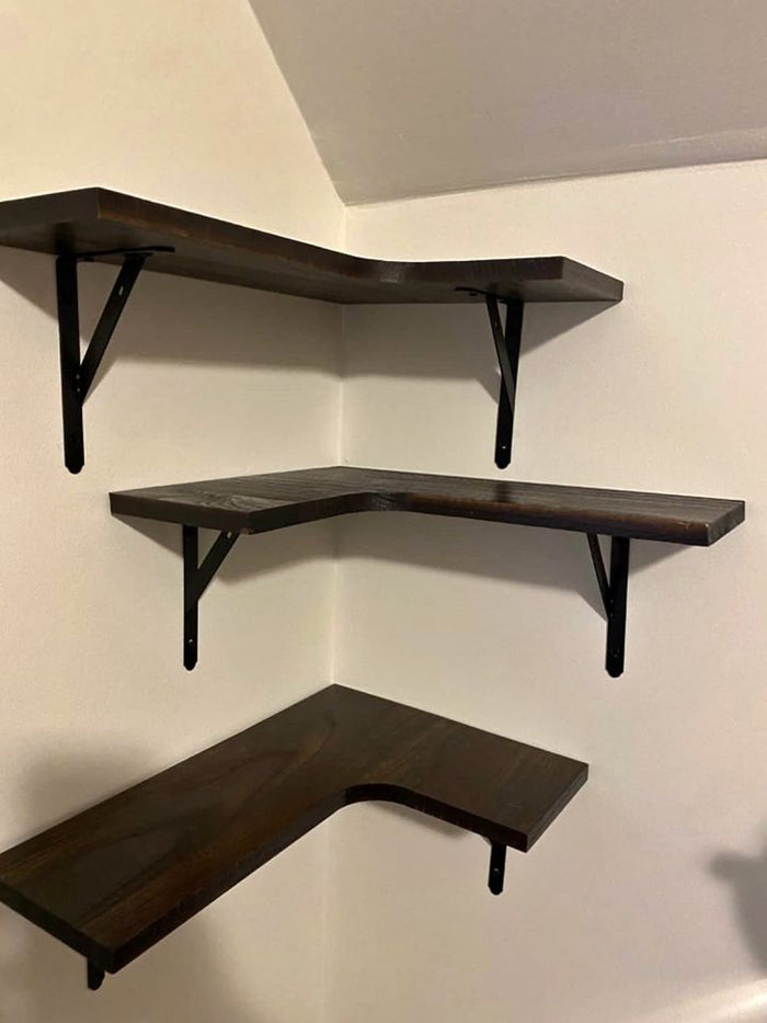 Set of 4 wall mounted floating shelves