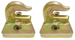2 Pcs Tractor Hook 3/8in Bolt On Tractor Bucket Grab Hook Loader Chain Bucket Tow Hooks