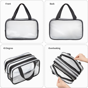 Clear Toiletry Bag for Women Men, Waterproof Travel Bag for Toiletries