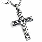 Cool Boys Mens Stainless Steel Cross Pendant Necklace For Men Women Chain