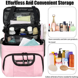 Large Toiletry Bag for Women Men, Bathroom Bag, Water Resistant Portable Shower Caddy