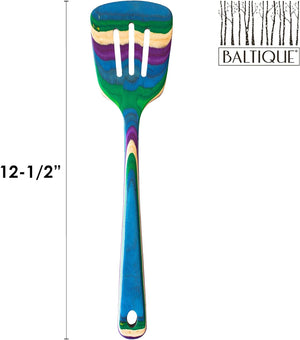 12-1/2" Wooden Slotted Spatula, Safe for Nonstick