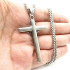 Mens Stainless Steel Jesus Christ Crucifix Cross Pendant Necklace For Men Gift