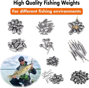 397pcs Fishing Accessories Kit, Organized Fishing Tackle Box with Tackle Included