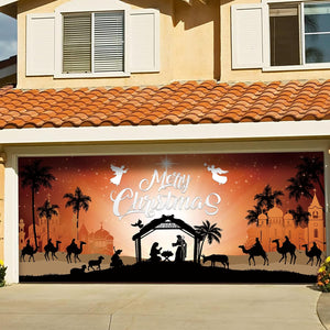 6 x 13 ft Christmas Nativity Garage Door Banner Holiday Decorations