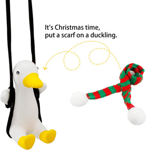 Car Rear View Mirror Christmas Duck Charms Pendant Hanging Accessories (White duck)