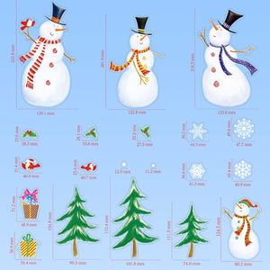 Christmas Windows Clings Snowman Snowflakes Decal Sticker for Window Home Decor