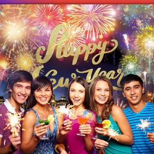 7x5FT Happy New Year Background Banner 2024