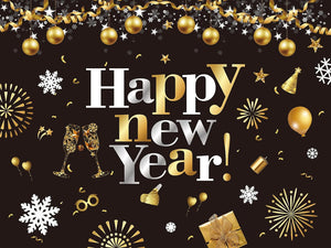 78 Inch New Year Banner for 2024 New Year Eve Party Decorations Photo Backdrop