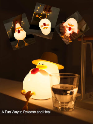 Night Light for Kids - Happy Duck Premium Silicone Lamps