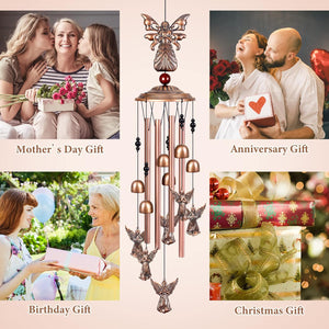 Angel Wind Chimes for Outside, Christmas Angel Gifts for Women Memorial