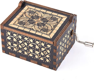 You are My Sunshine Wood Music Boxes,Laser Engraved Vintage Wooden Sunshine Musical Box