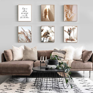 Set of 6 Canvas Art Wall Decor Botanical Print Pictures (8"x10" UNFRAMED)