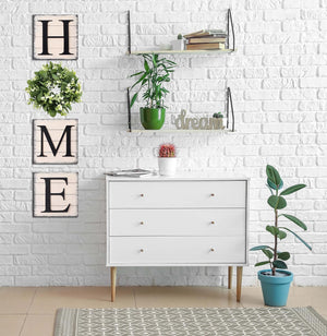 Farmhouse Wall Decor Room Decor Wood Home Sign with Artificial Eucalyptus for O