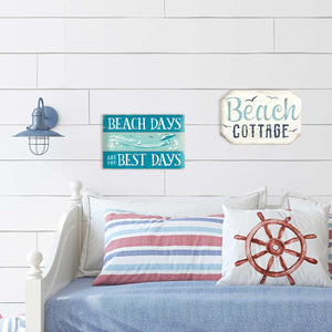 Beach Days Are The Best Days Wood Wall Decor - Distressed Nautical Wall Art