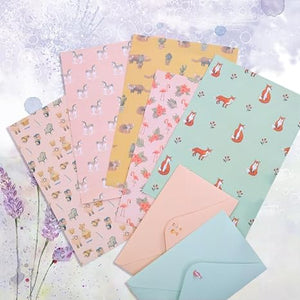 90PCS Stationary Paper and Envelopes Set (60 stationery paper + 30 envelopes)