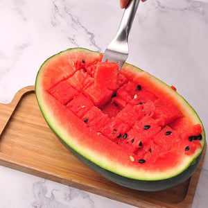 2PCS 2-in-1 Watermelon Fork Slicer, 2023 New Summer Watermelon Fruit Cutting Fork, Dual Head Stainless Steel