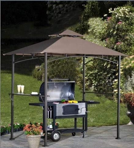 Grill Gazebo Replacement Canopy Top for Model L-GG001PST-F (Brown)