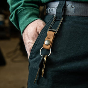 Key Ring Holder With Self-locking Metal Gate Clip