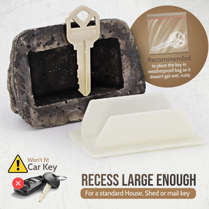 Hide-a-Spare-Key Fake Rock - Looks & Feels like Real Stone - Safe for Outdoor Garden or Yard, Geocaching