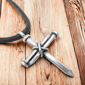 Antique Nail Cross Necklace