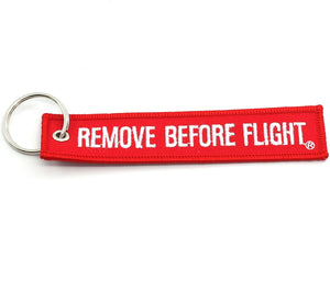 Remove Before Flight Key Chain - Red/White 1pc