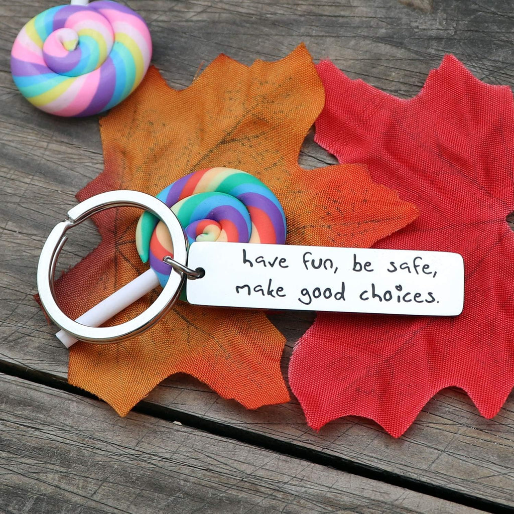 Drive Safe Keychain for Son Daughter, Graduation Gifts for College Students, Sweet 16 Key Chain