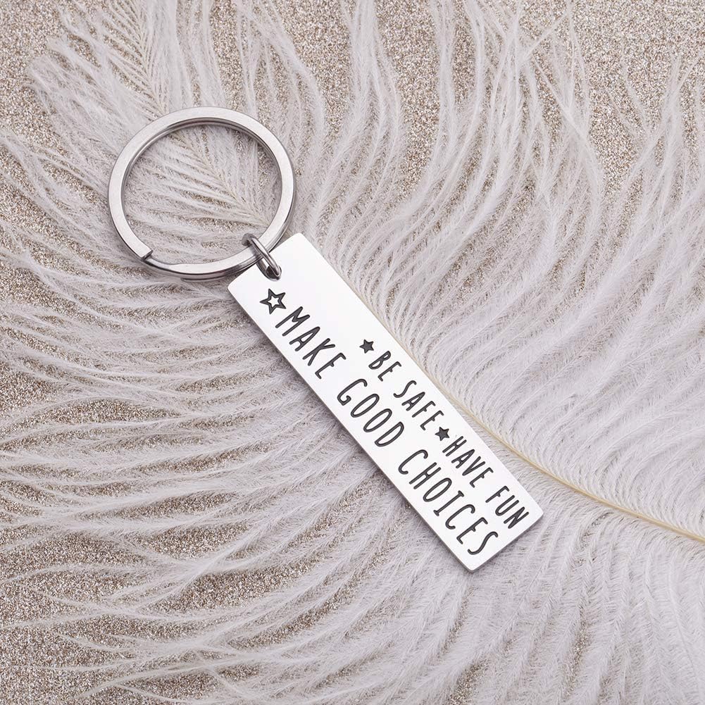 New Driver Keychain for Boyfriend College Student Gifts High School Graduation Keychain for Daughter Son Teenage Girls