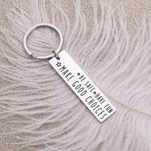 New Driver Keychain for Boyfriend College Student Gifts High School Graduation Keychain for Daughter Son Teenage Girls