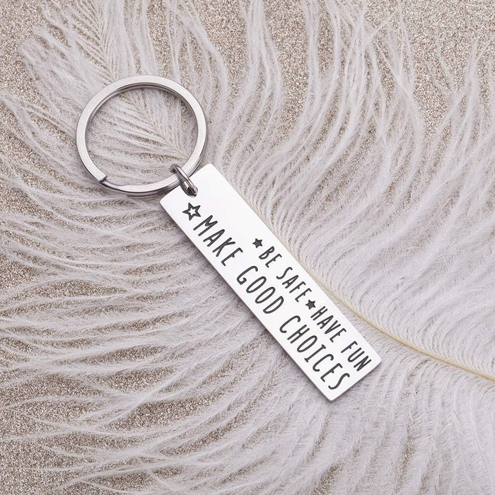 New Driver Keychain for Boyfriend College Student Gifts High School Graduation Keychain for Daughter Son Teenage Girls