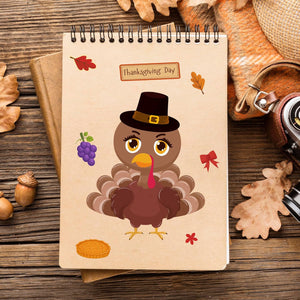 Thanksgiving Crafts for Kids - DIY Turkey Stickers,Kids Thanksgiving Games Gifts Activities Party Favors Supplies | Thanksgiving Decorations (24 Sheets)